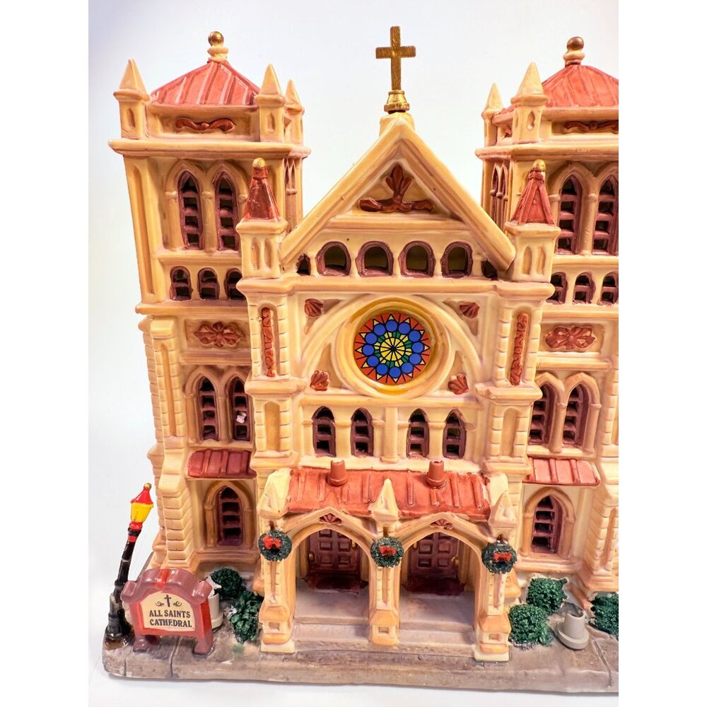 Christmas Village Collectible | Lemax Caddigton All Saints Cathedral Lighted - Picture 16 of 16